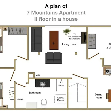 Lejlighed 7 Mountains Apt #2 *